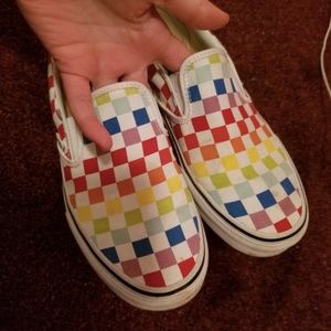 Rainbow Checkered Vans